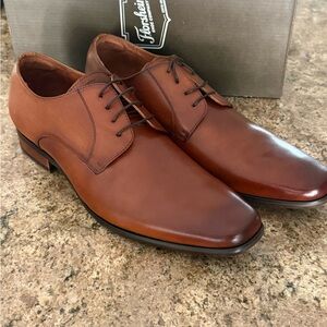 Florsheim Men’s Brown Leather Oxford Postino 12D Lace Up Dress Shoe Plain Toe